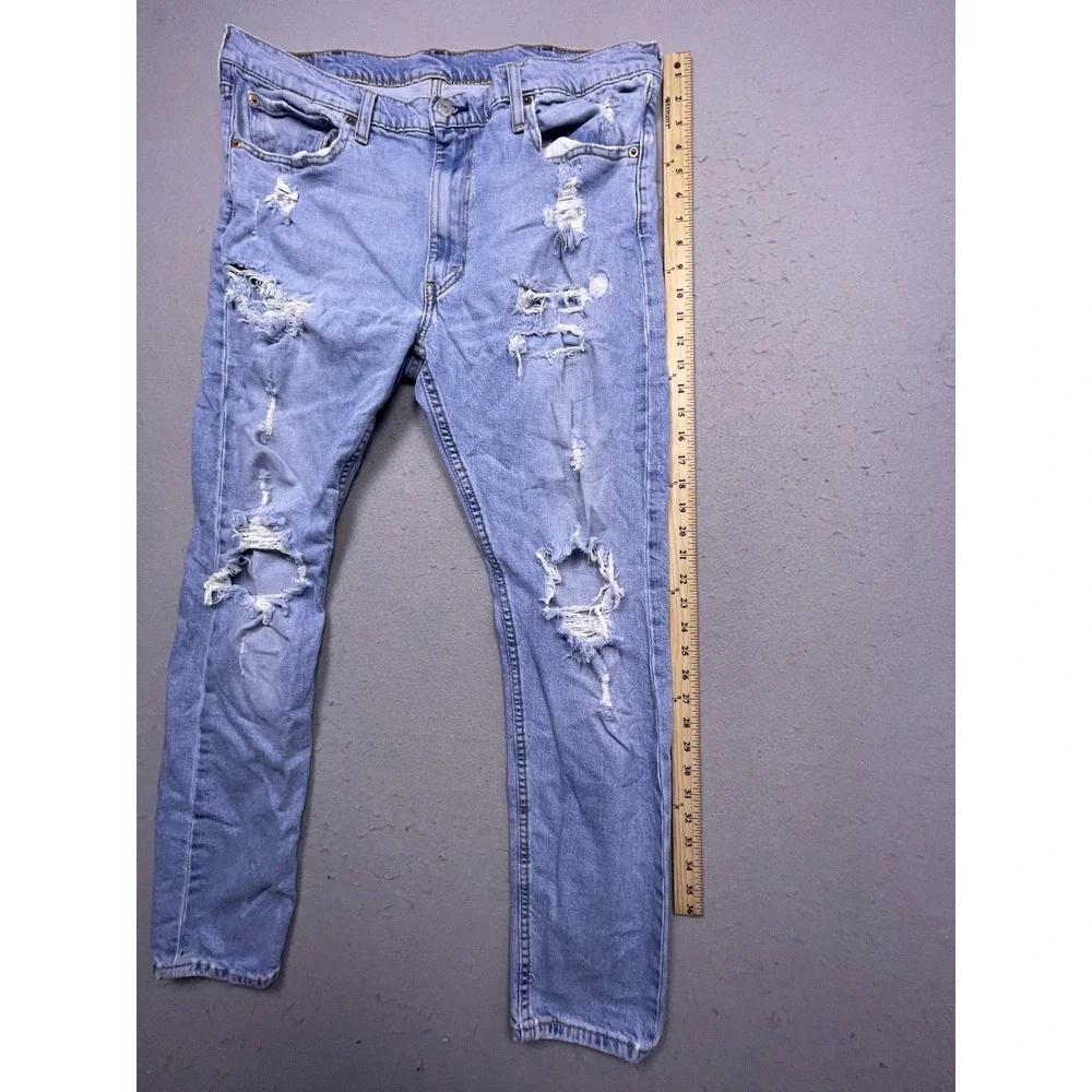 Levi's 511 Slim Fit Denim Jeans Light Wash Blue W40 L32 Mens